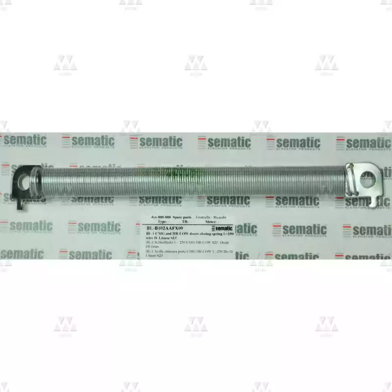 BL-B102AAFX09 | 1 X DOOR CLOSE SPRING. LENGTH: 250MM (D.1,6MM). FOR S2Z WITH TB=900-950. (GREEN MARKING)