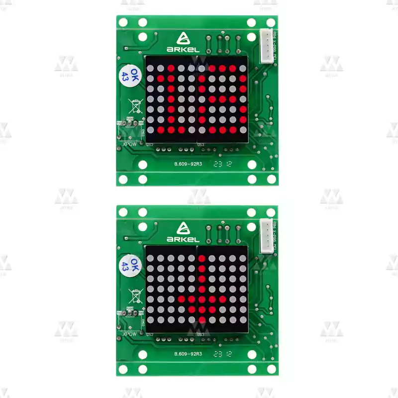 T000074 | KK2X3057AR. LANDING CALL & INDICATOR UNIT (2X30 MM RED DOTMATRIX INDICATOR)